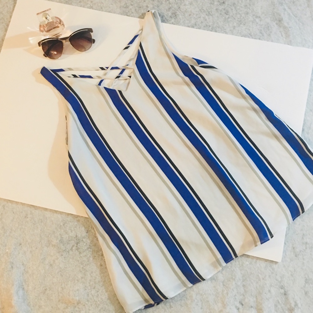 Sami & Jo Blue/ White Blouse- Small